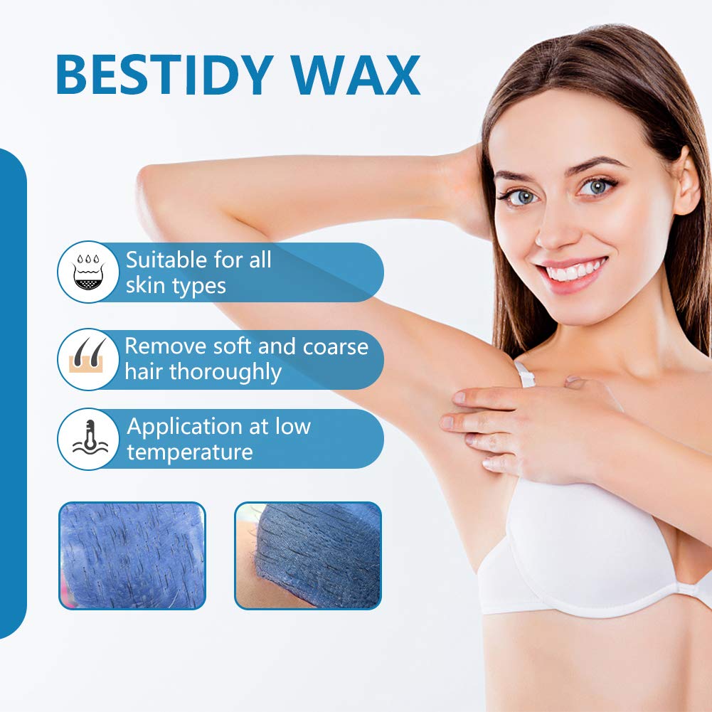 Bestidy Hard Wax Beads for Hair Removal, Waxing Beads for Coarse Hair, 1000g Refill Wax Beads for Wax Warmer, Home Waxing for All Body and Brazilian Beauty and Personal Care Bestidy