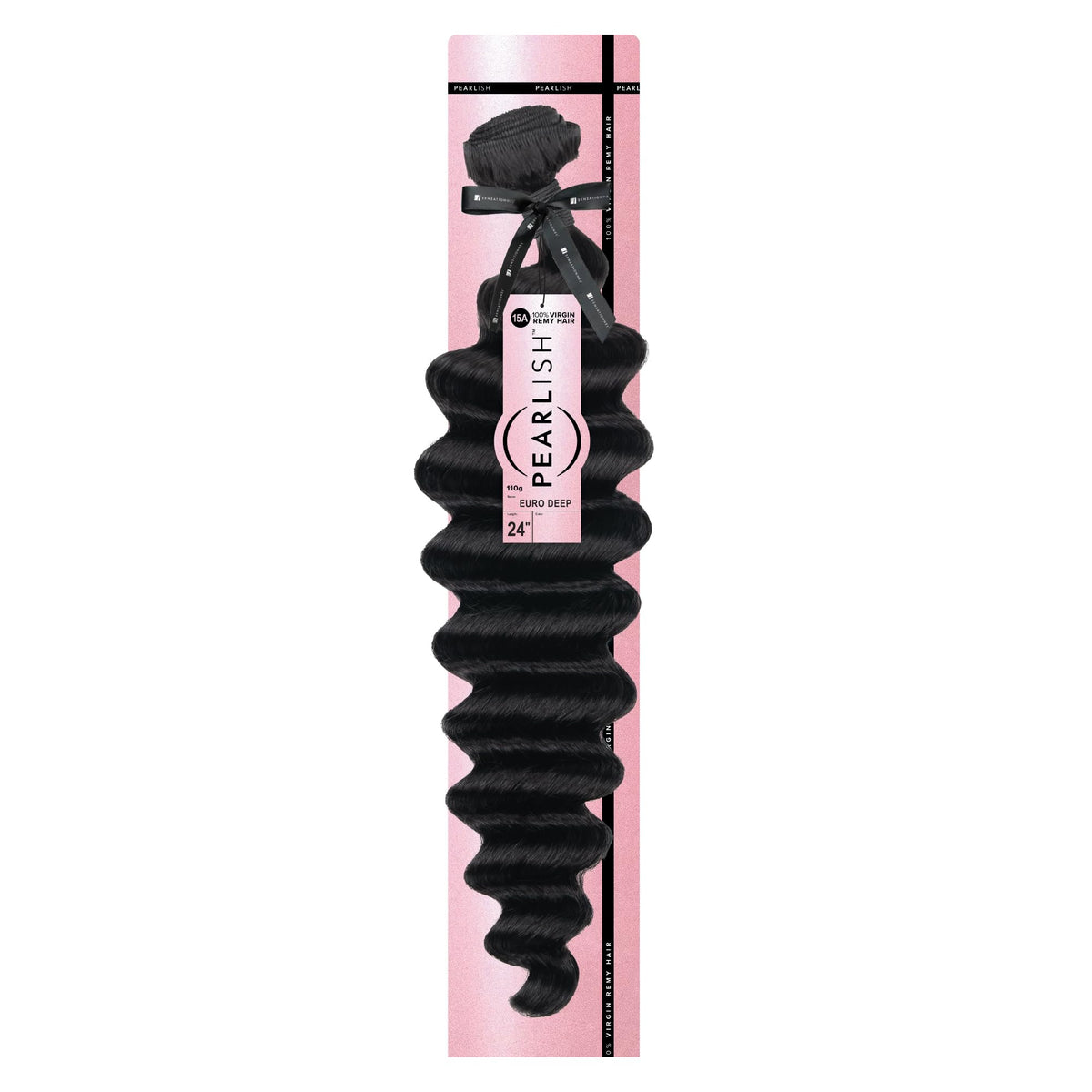 Sensationnel Pearlish Bundle Human Hair-Euro Deep,18 Inch, NATURAL/BLACK