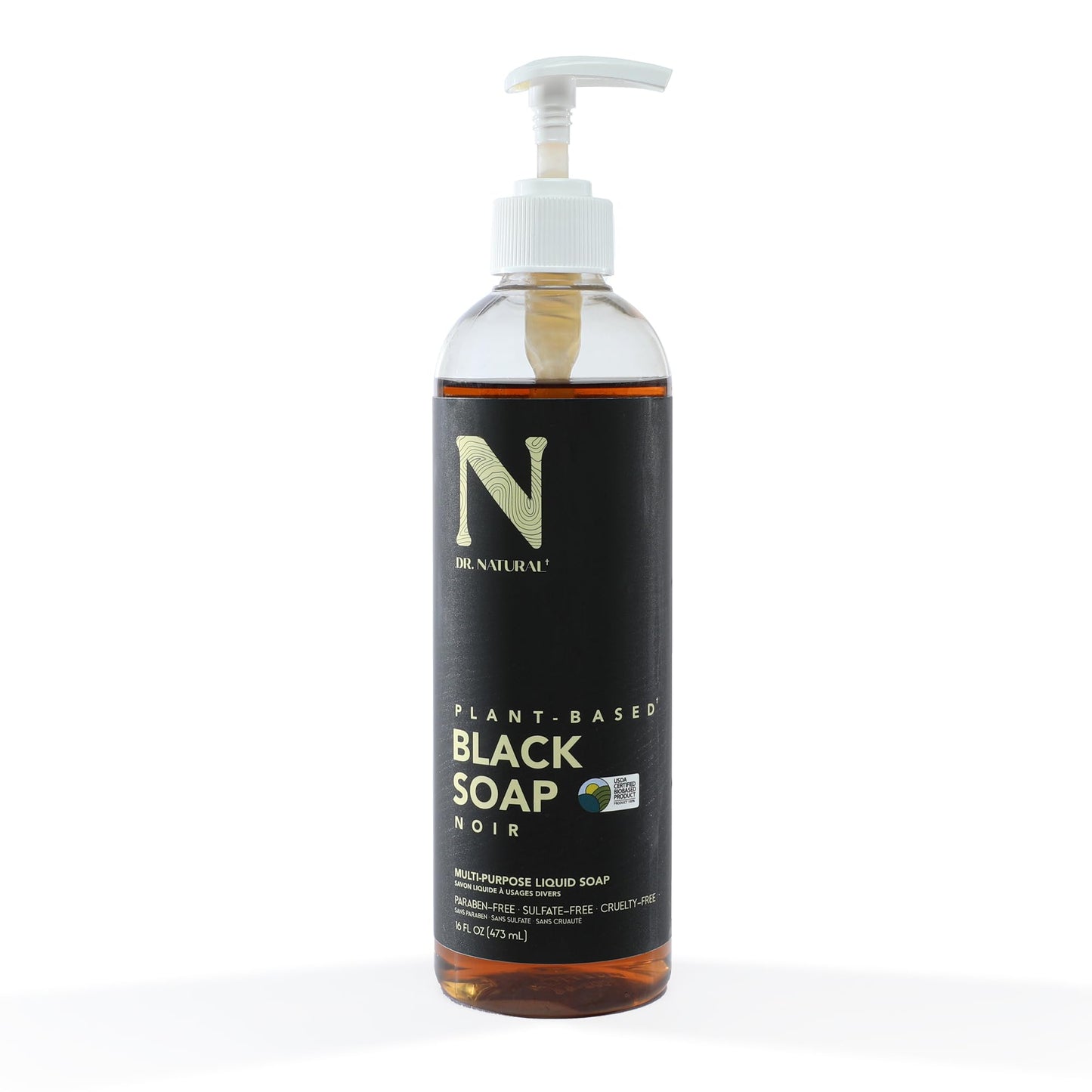 Dr. Natural Multi-Purpose Black Liquid Soap - Natural West African Body Wash - Gentle Hand Soap and Body Soap - Deep Moisturizer, Fights Acne - 16 oz Beauty & Personal Care Dr. Natural