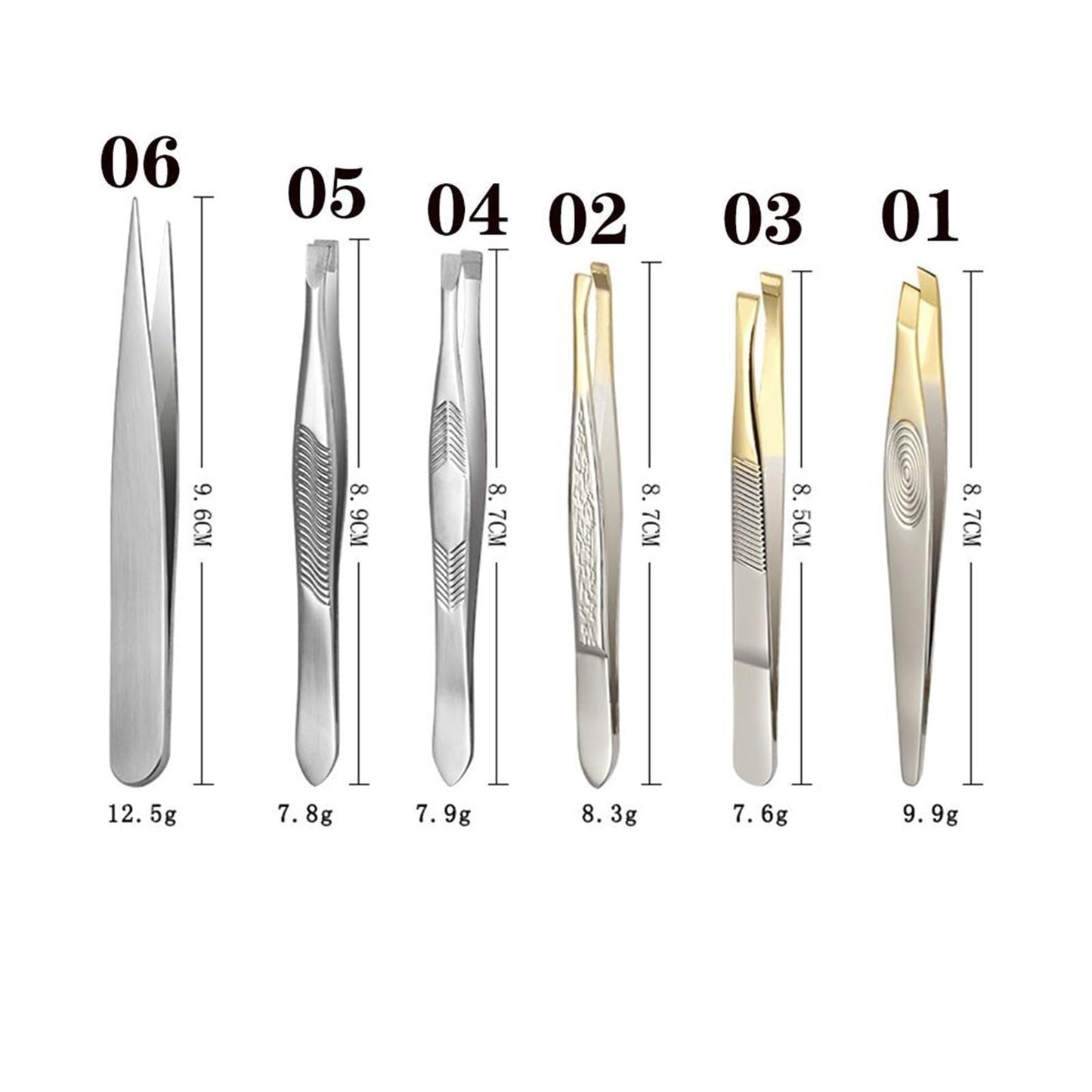 Multipurpose Stainless Steel Eyebrow Tweezer For Facial Hair Ingrown Hair Removal For Plucking Eyebrows Repair Clip Beards Tool(6) Beauty and Personal Care CCZKXZXY