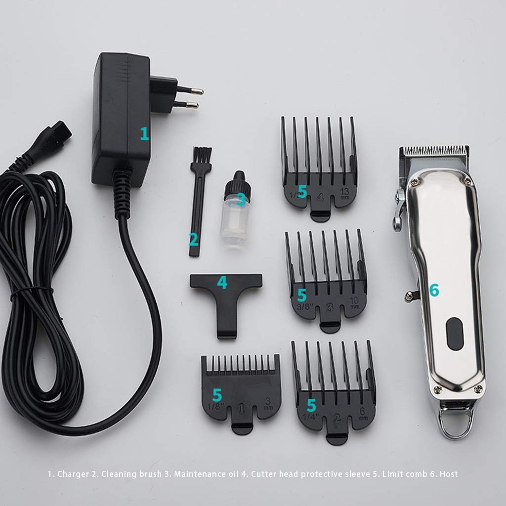 LBAawxe Barber LCD Digital Display Rechargeable Hair Clipper Retro Oil Head Electric Clipper Hair Salon Strong Power Electric Fader Beauty and Personal Care LBAawxe