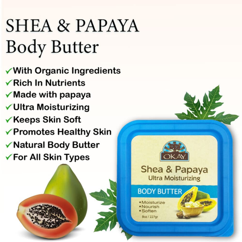Okay Shea & Papaya Ultra Moisturizing Body Butter Beauty & Personal Care OKAY