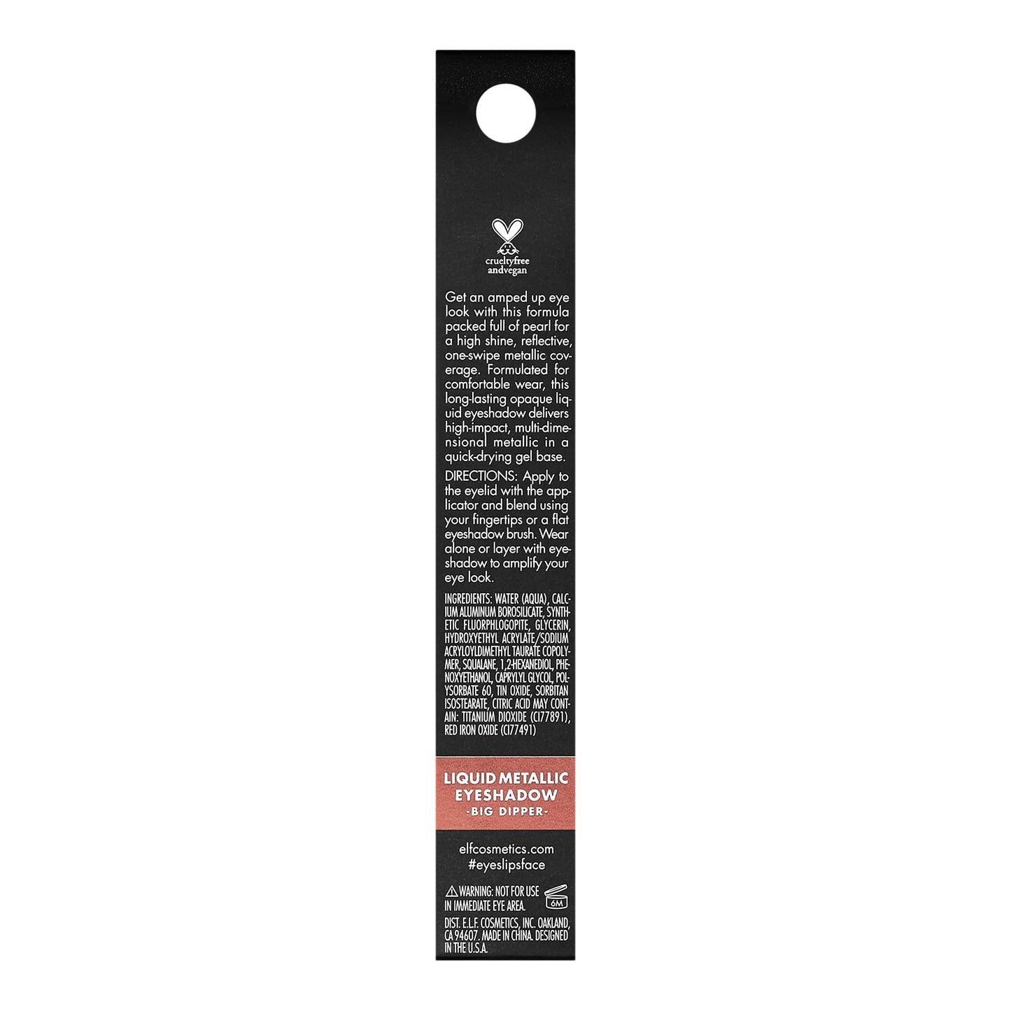 e.l.f. Liquid Metallic Eyeshadow, Gel Formula, High-Impact Multi-Dimensional Finish, One-Swipe Coverage, Big Dipper, 0.1 Fl Oz Beauty & Personal Care e.l.f.