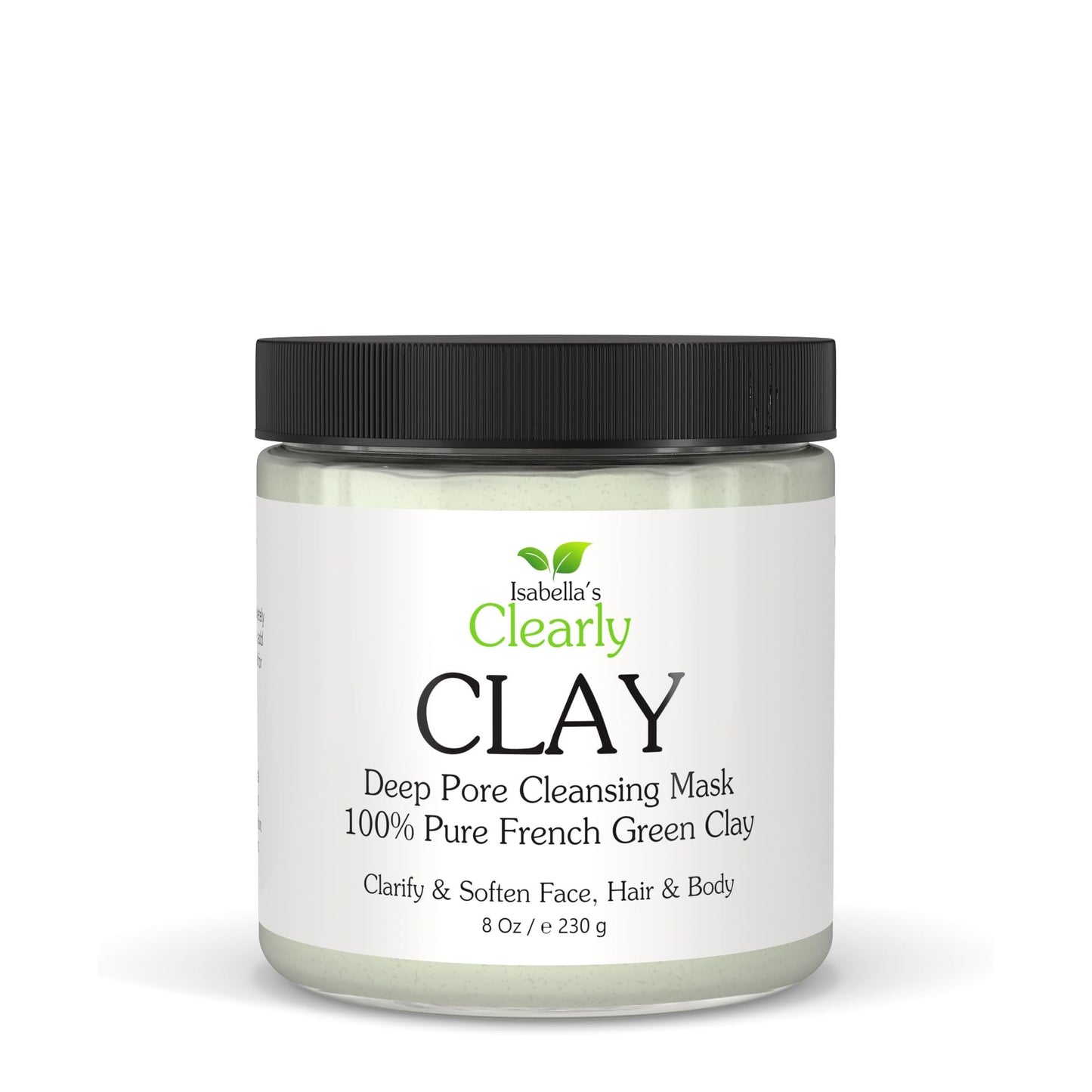 Clearly CLAY, Deep Pore Cleansing, Skin Softening Facial Mask | 100% Pure French Green Clay Powder for Acne, Blackheads, Dry Skin, Oily Skin | Non Beauty & Personal Care Isabella's Clearly