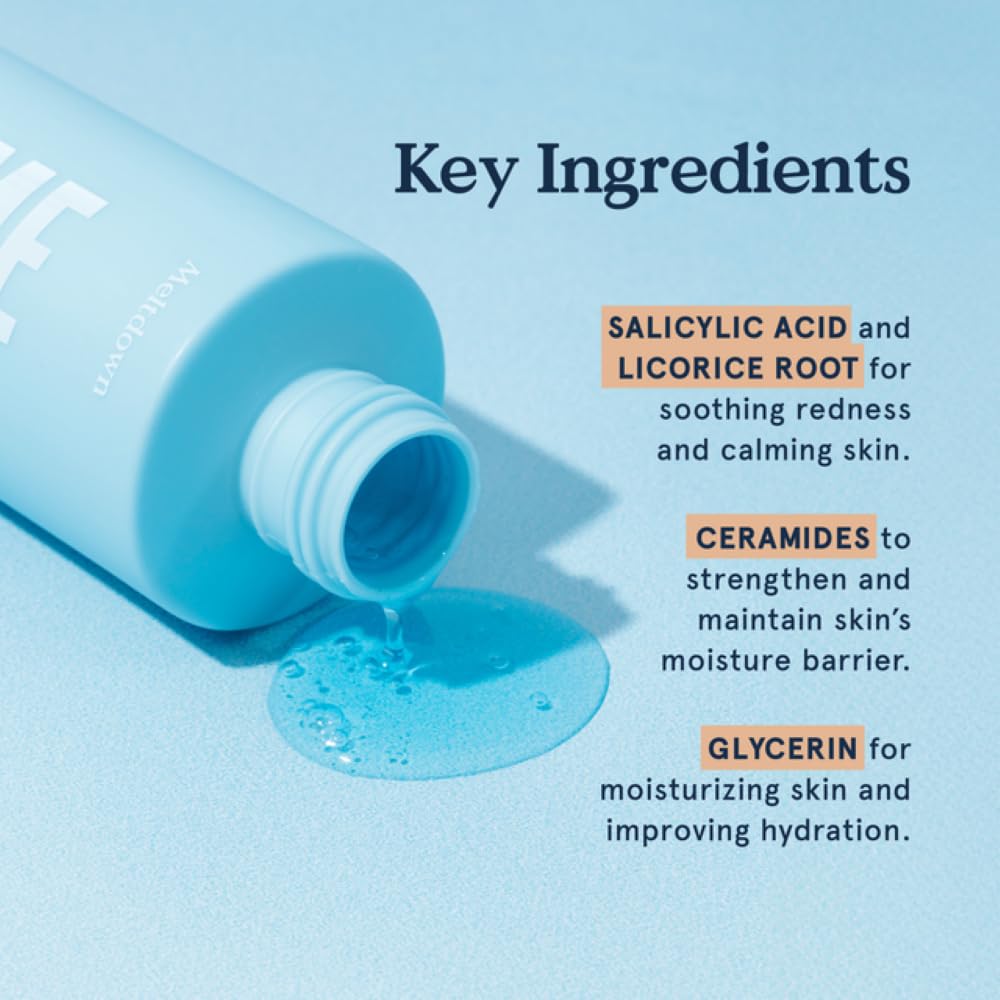 Blume Meltdown Salicylic Acid Cleanser - Balancing Gel Face Wash for Oily Skin - Hydrating Facial Cleanser with Glycerin & Ceramides - Non-Stripping Beauty & Personal Care Blume