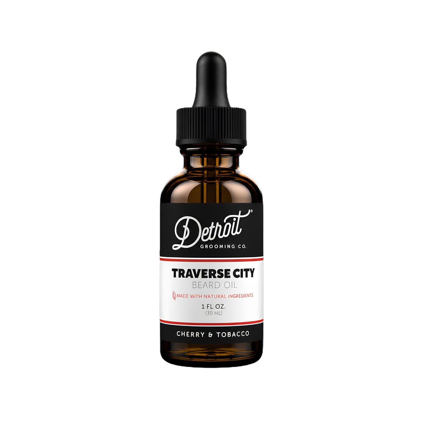 Detroit Grooming Co. Beard Oil (1oz) - Cherry & Tobacco - Hydrating Formula with Sweet Almond Oil, Sunflower Oil & Vitamin E - Men's Softening Beauty and Personal Care Detroit Grooming Co.