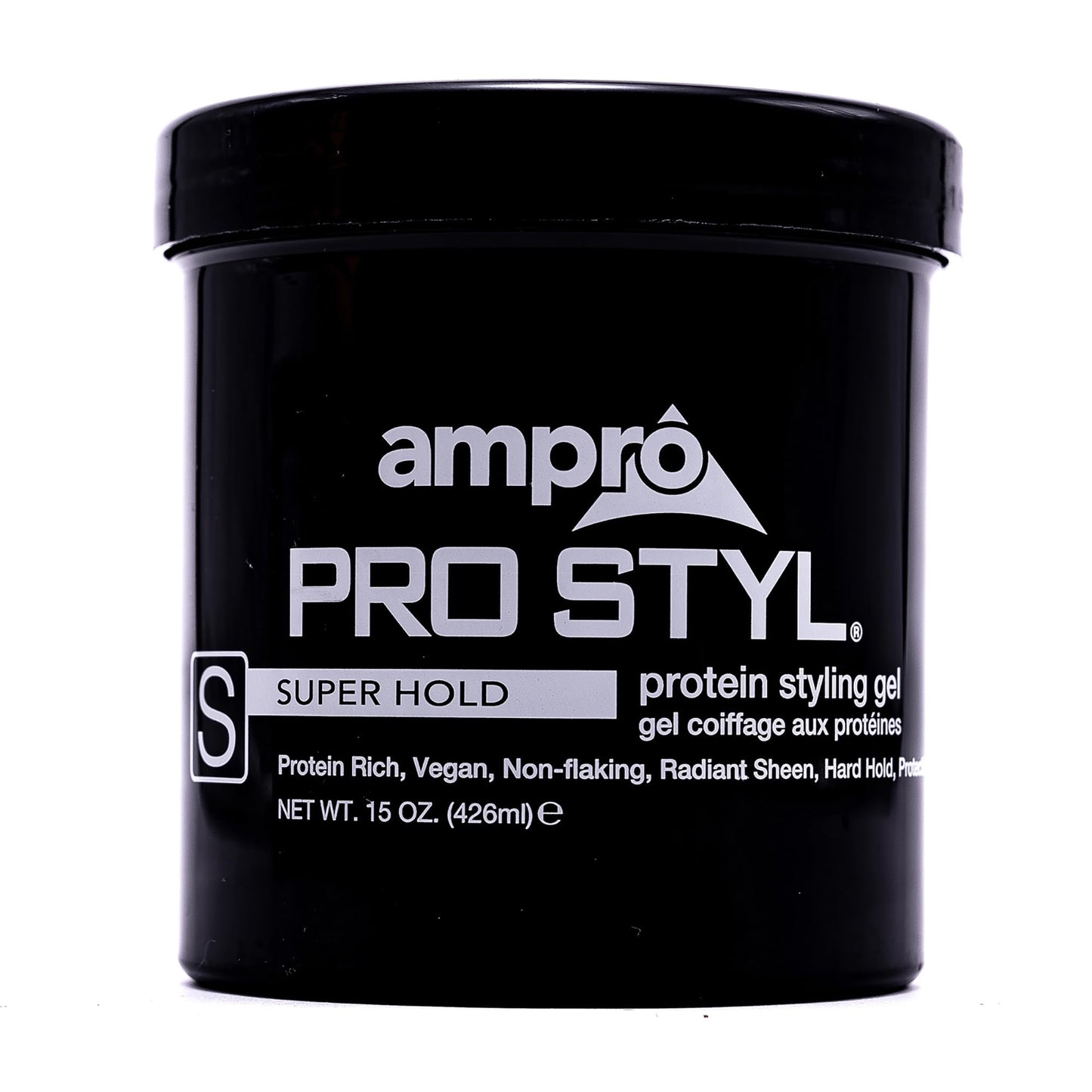 AmPro Pro Styl Protein Styling Gel - Curly Hair Gel for Men and Women - Soy Protein Strengthens Strands - Strong Hold, Frizz Control - 15 oz Beauty & Personal Care AmPro