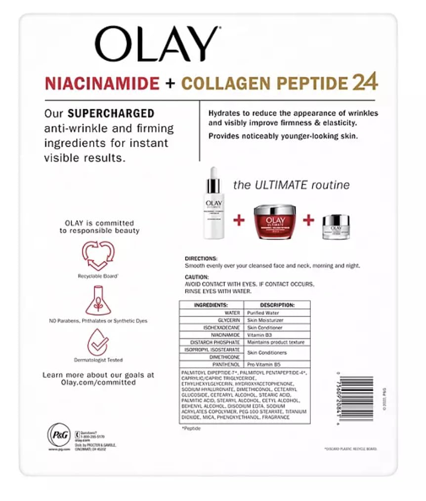 Olay Ultimate Niacinamide + Hyaluronic + Peptide Eye Cream (0.5 fl. oz., 2 pk.) Beauty & Personal Care Olay