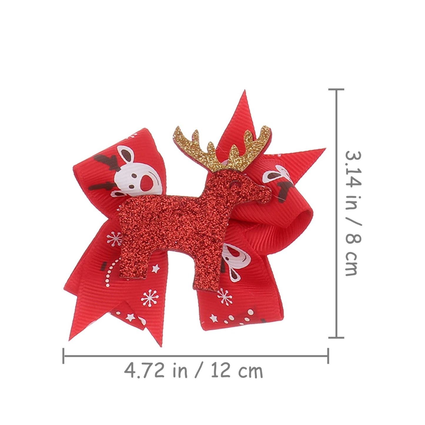 Lurrose 6pcs Christmas Hair Cute Bowknot Hair Clips Xmas Hair Ornaments Party Hair Pin Beauty & Personal Care Lurrose