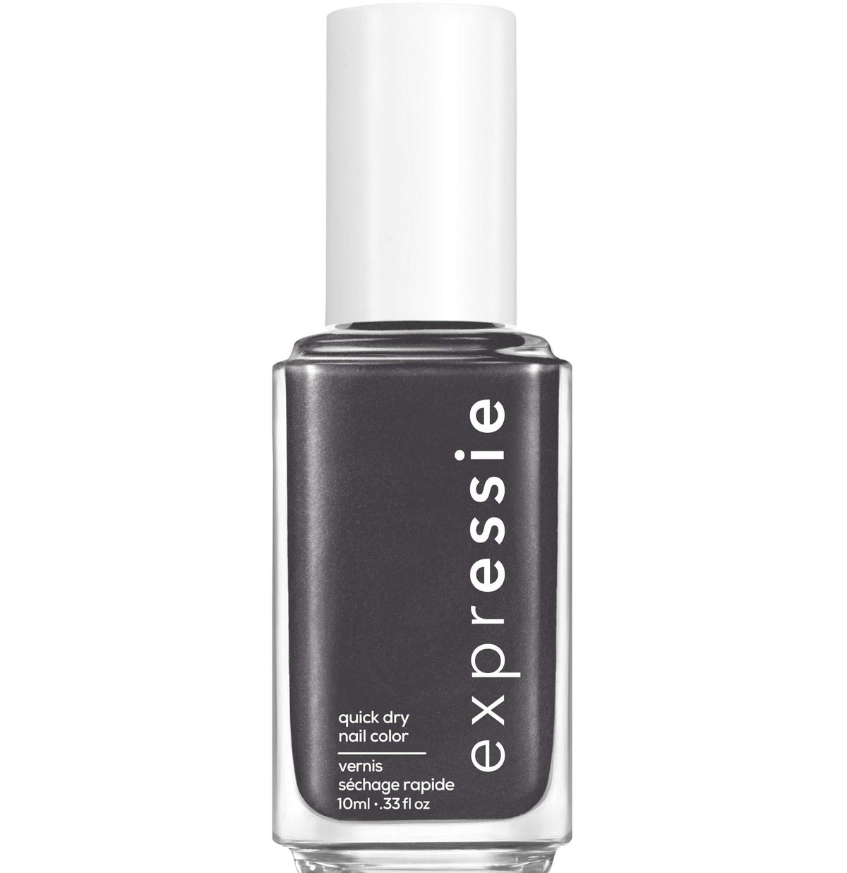 essie Expressie Nail Polish, Quick-Dry Charcoal Gray Nail Polish, Vegan, What The Tech, 0.33 fl oz