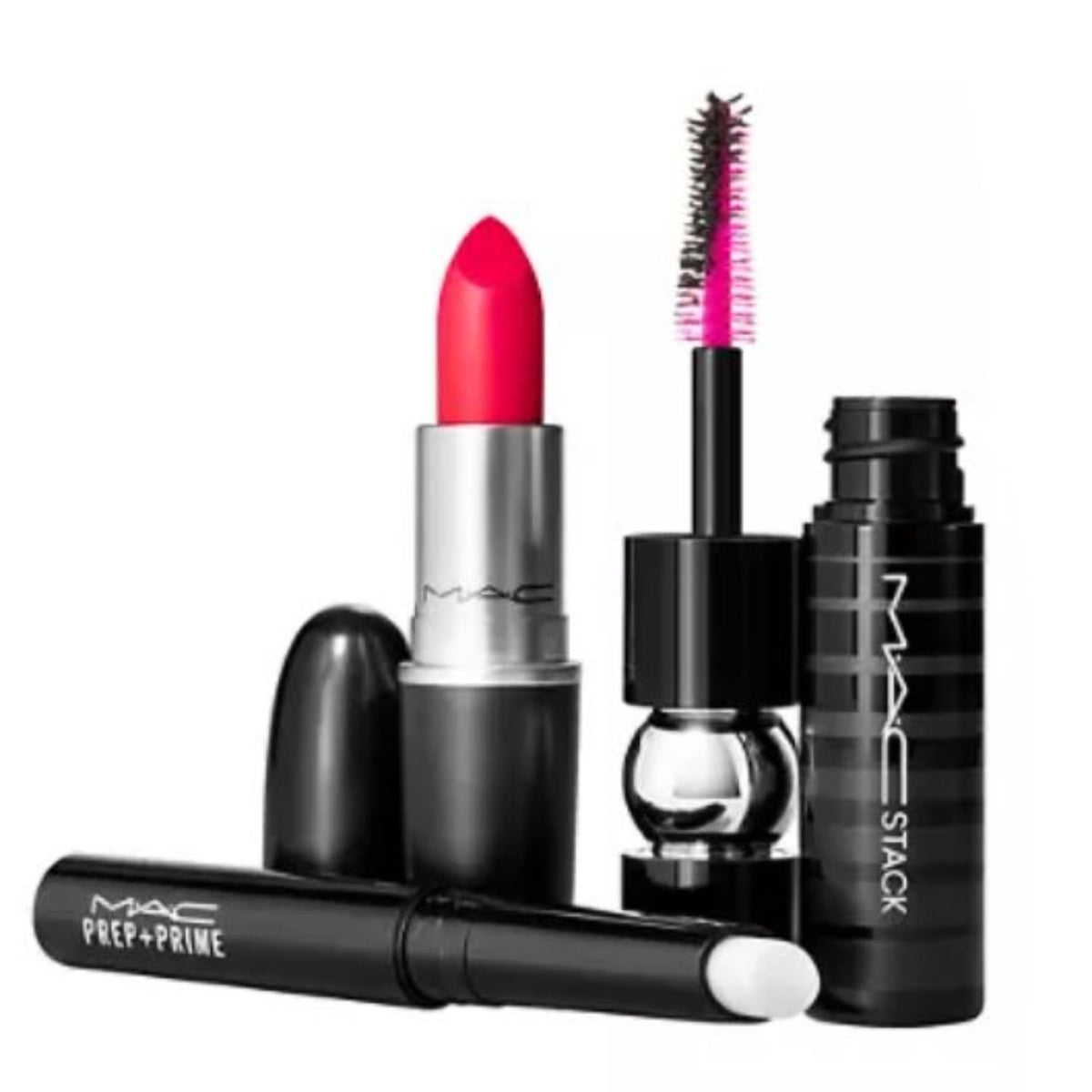 M.A.C Cosmetics Lashes To Lips Kit: Pink - Prep + Prime Lip - Lipstick - MACStack Mascara