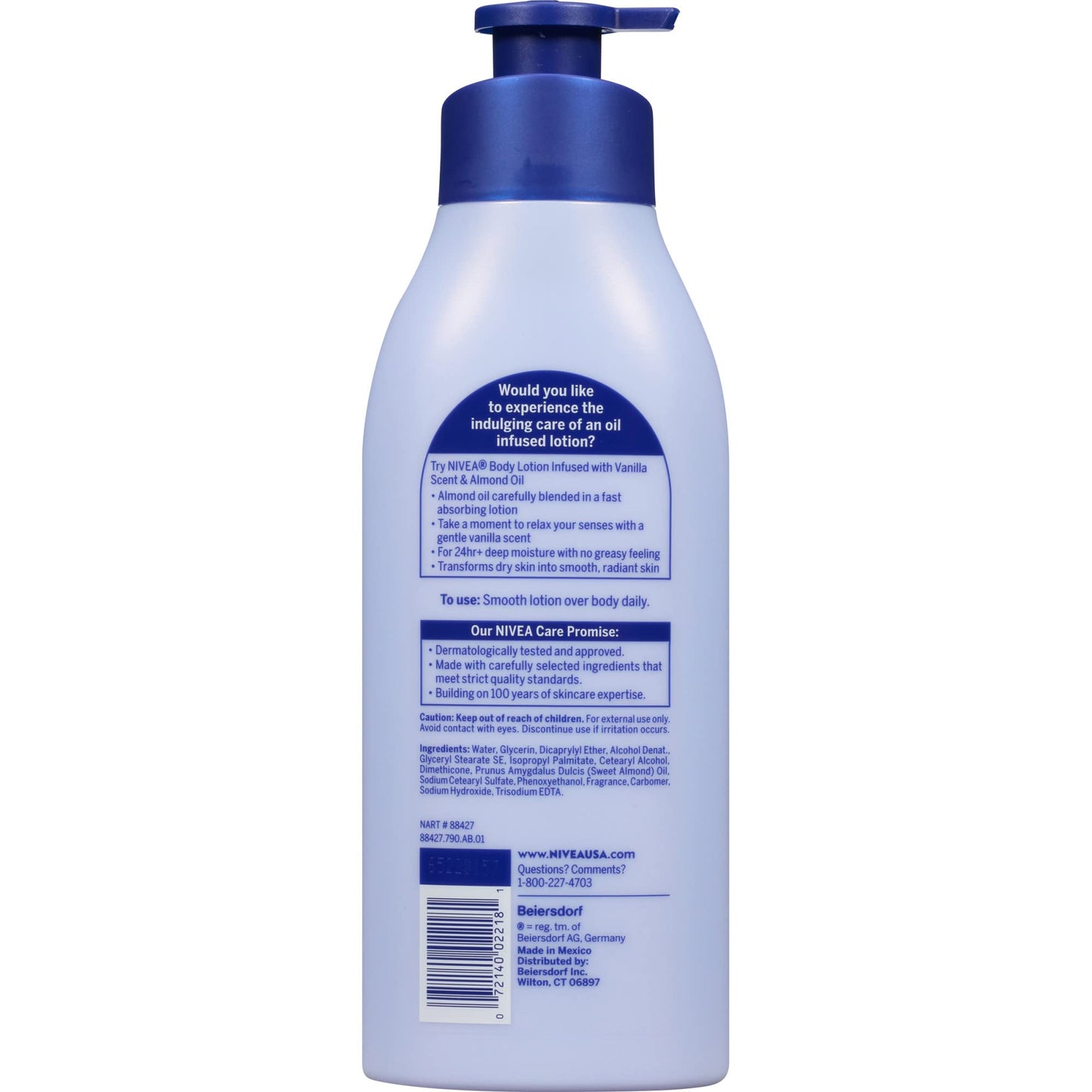 Nivea Lotion Oil-Infused Vanilla/Almond Oil 16.9 Ounce Pump (500ml) Beauty & Personal Care NIVEA