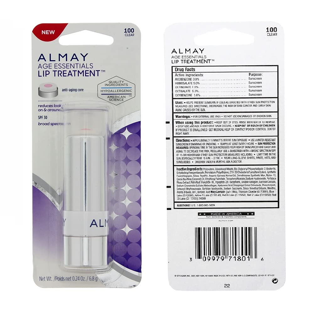 Almay A Pack of 2 Almay Age Essentials Lip Treatment, Clear 100 Beauty & Personal Care Almay