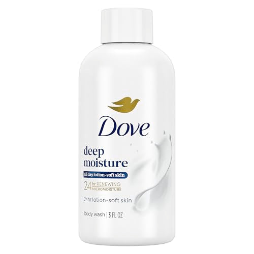 Dove Body Wash Deep Moisture for 24hr Lotion-Soft Skin Moisturizing Skin Cleanser with No Sulfates No Parabens 3 oz Beauty & Personal Care Dove