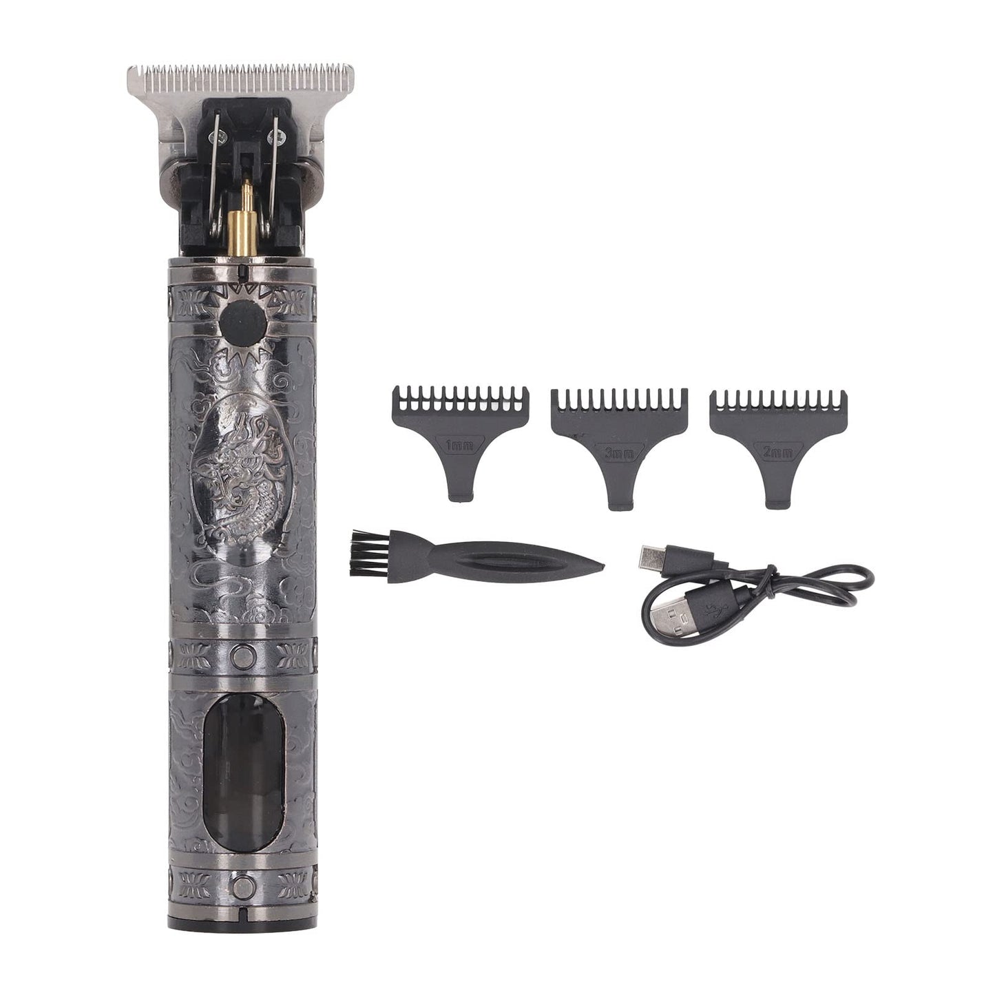 Walfront Hair Clippers for Men Professional Cordless All Metal Body Alloy Hair Trimmer T-Blade Beard Trimmer Zero Gapped Edgers, with 3 Combs, USB Beauty and Personal Care Walfront