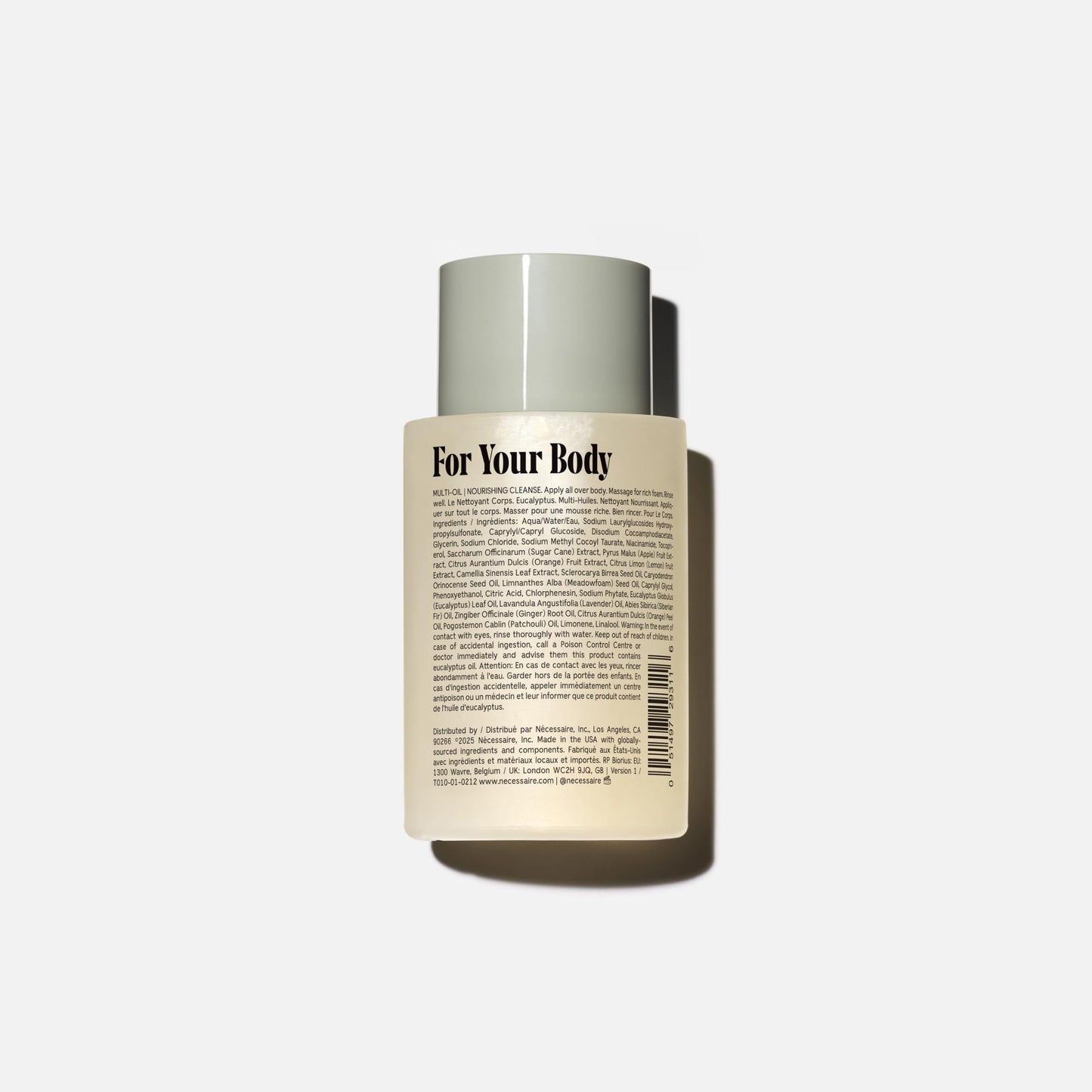 Nécessaire Mini The Body Wash - With Niacinamide, Vitamins + Plant Surfactants 3.4 oz / 100 mL Eucalyptus Beauty & Personal Care Nécessaire