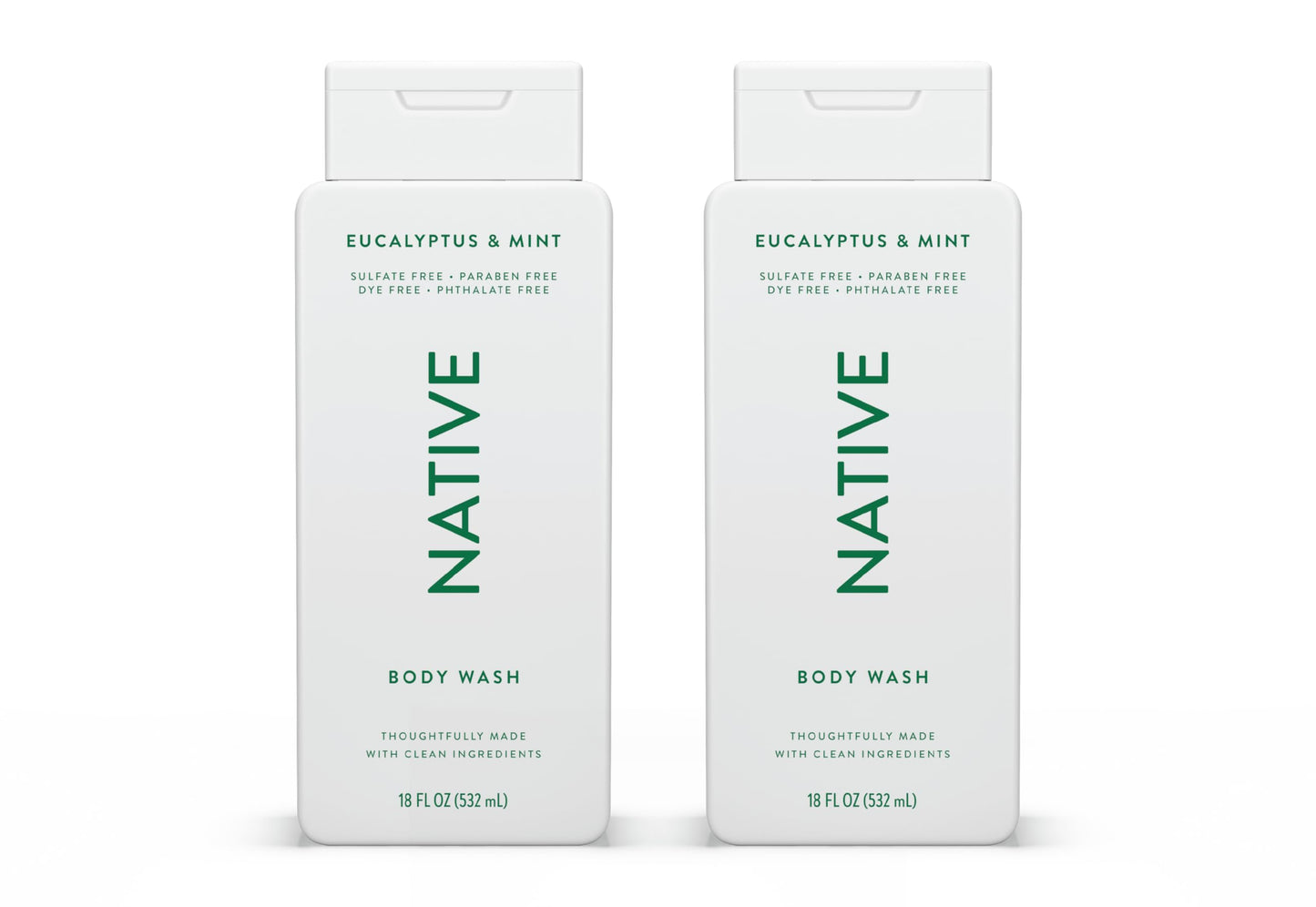 Native Body Wash Contains Naturally Derived Ingredients | For Women & Men, Sulfate, Paraben, & Dye Free Leaving Skin Soft and Hydrated | Eucalyptus Beauty & Personal Care Native