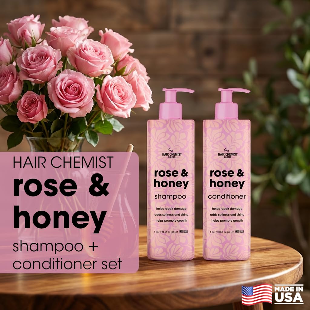 Hair Chemist Rose & Honey Shampoo 33.8 Ounce & Conditioner 33.8 Ounce 2-PC Set Beauty & Personal Care Hair Chemist