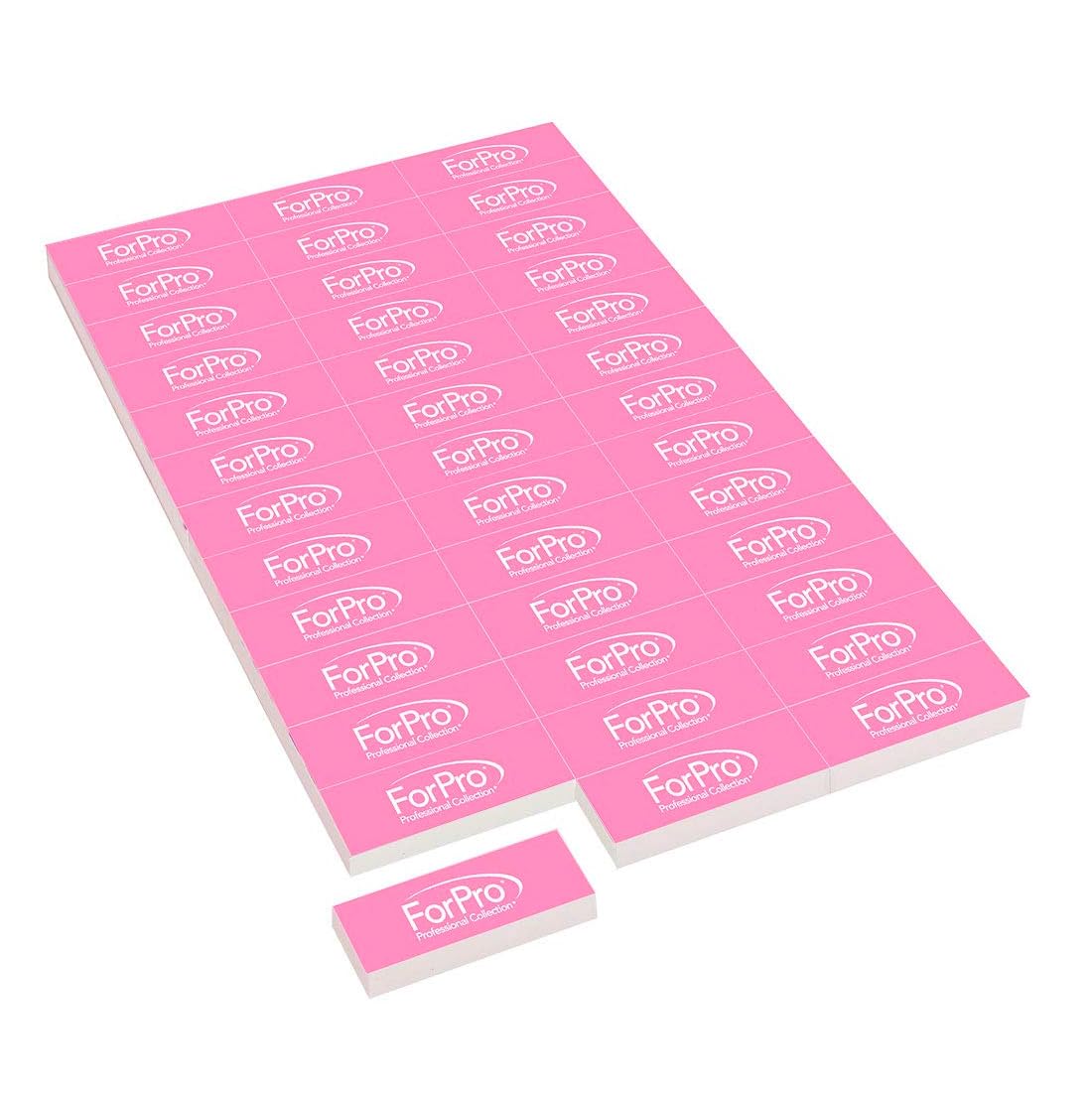 ForPro Professional Collection Sparkle Mini Buffer Sheet, Pre-Cut, Double-Sided Manicure & Pedicure Nail Buffers, Pink 400/White 4000 Grit, 39-Count Beauty & Personal Care ForPro Professional Collection