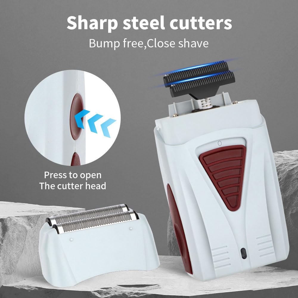Electric Foil Shavers for Men, Dual Floating Blades for Close & Clean Shaving, Mini Portable Razor with Precision-Compact Body, Waterproof, High Power Beauty and Personal Care QDKVTNDJZ