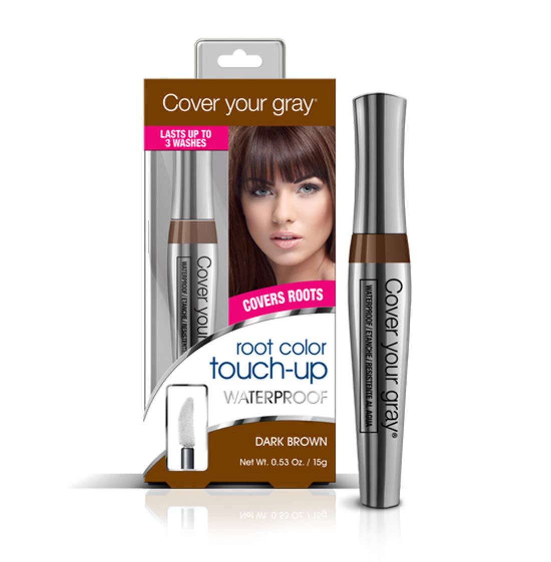 Cover Your Gray Waterproof Root Touch-Up Dark Brown 0.53 Ounce Beauty & Personal Care Cover Your Gray