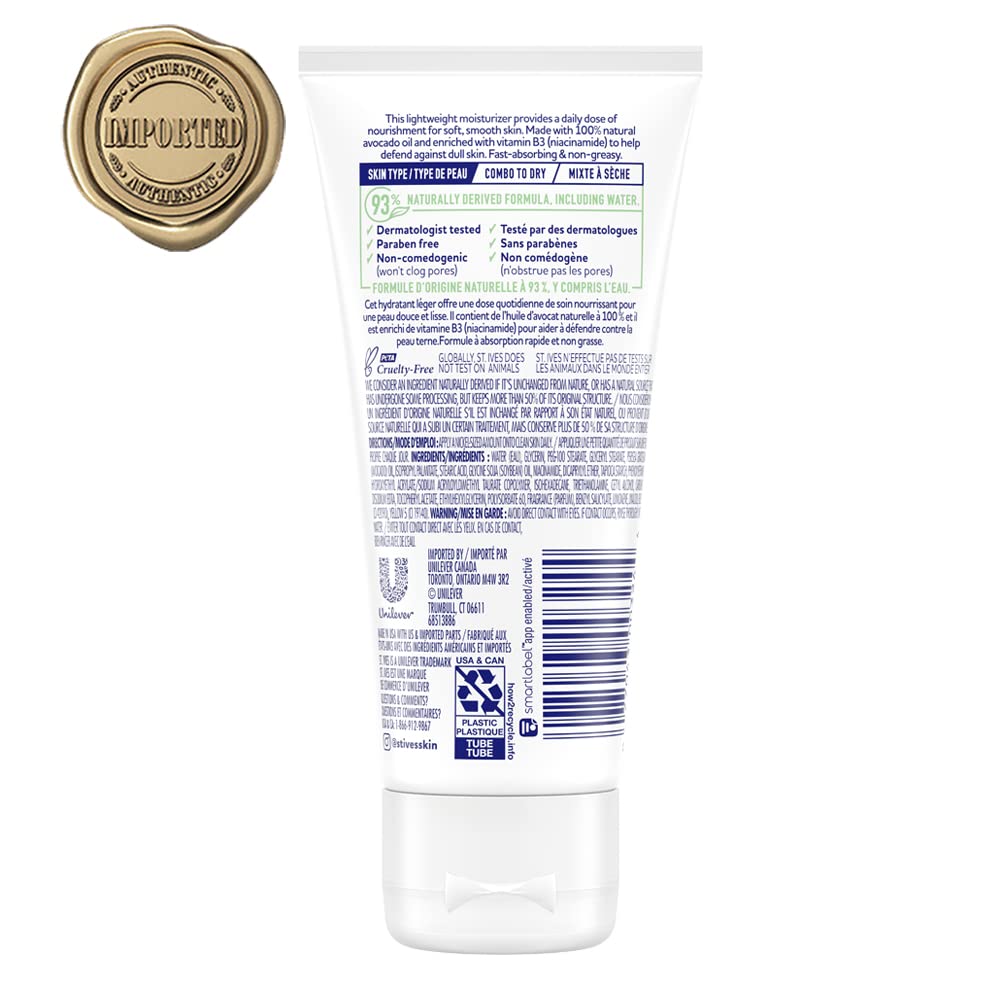 St. Ives Nourish & Glow Face Moisturizer Avocado 3 Ounce Beauty & Personal Care St. Ives