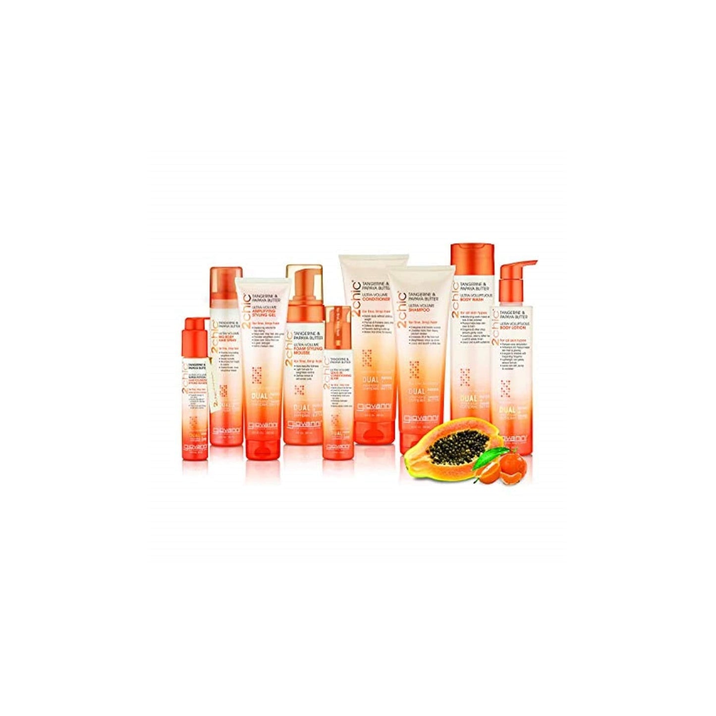 GIOVANNI 2chic Ultra-Volume Conditioner - Daily Volumizing Formula with Papaya & Tangerine Butter, Promotes Weightless Control for Thin Hair, No Beauty & Personal Care GIOVANNI