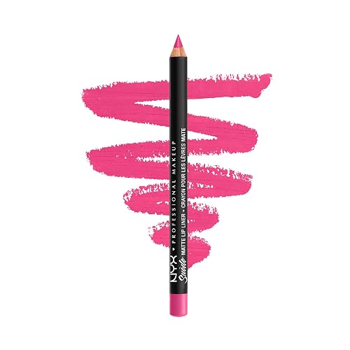 NYX PROFESSIONAL MAKEUP Suede Matte Lip Liner, Vegan Formula - Pink Lust (Hot Pink) Beauty & Personal Care NYX PROFESSIONAL MAKEUP