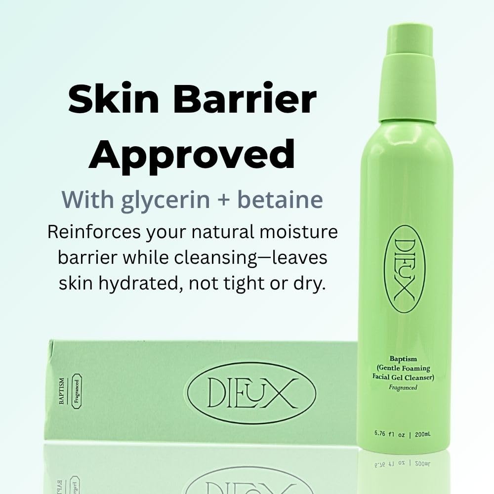 Dieux Baptism Gentle Foaming Facial Gel Cleanser Fragranced 6.76 oz