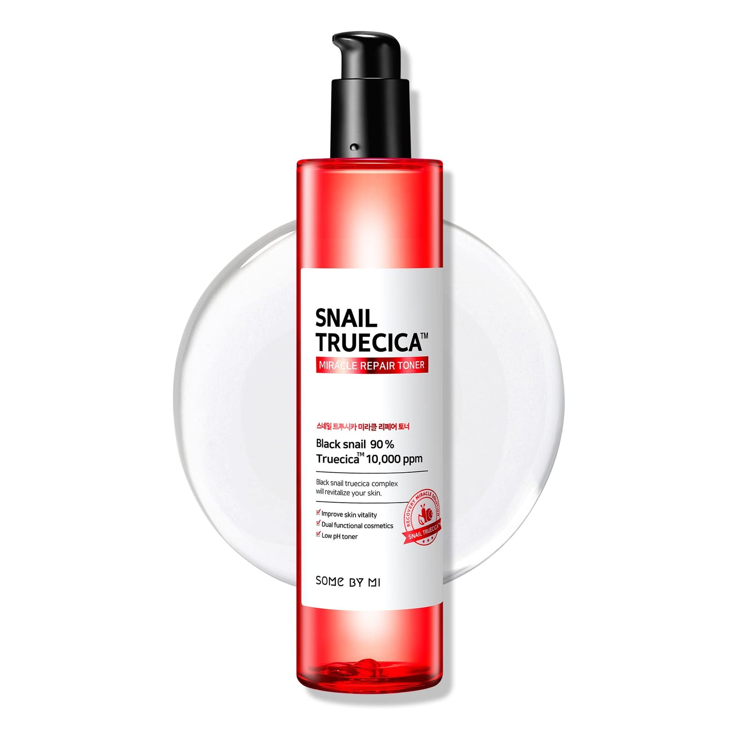 SOME BY MI Snail Truecica Miracle Repair Toner - 4.6Oz, 135ml - Made from Snail Mucin for Sensitive Skin - Daily Repair Face Toner with Skin Texture Beauty & Personal Care SOME BY MI