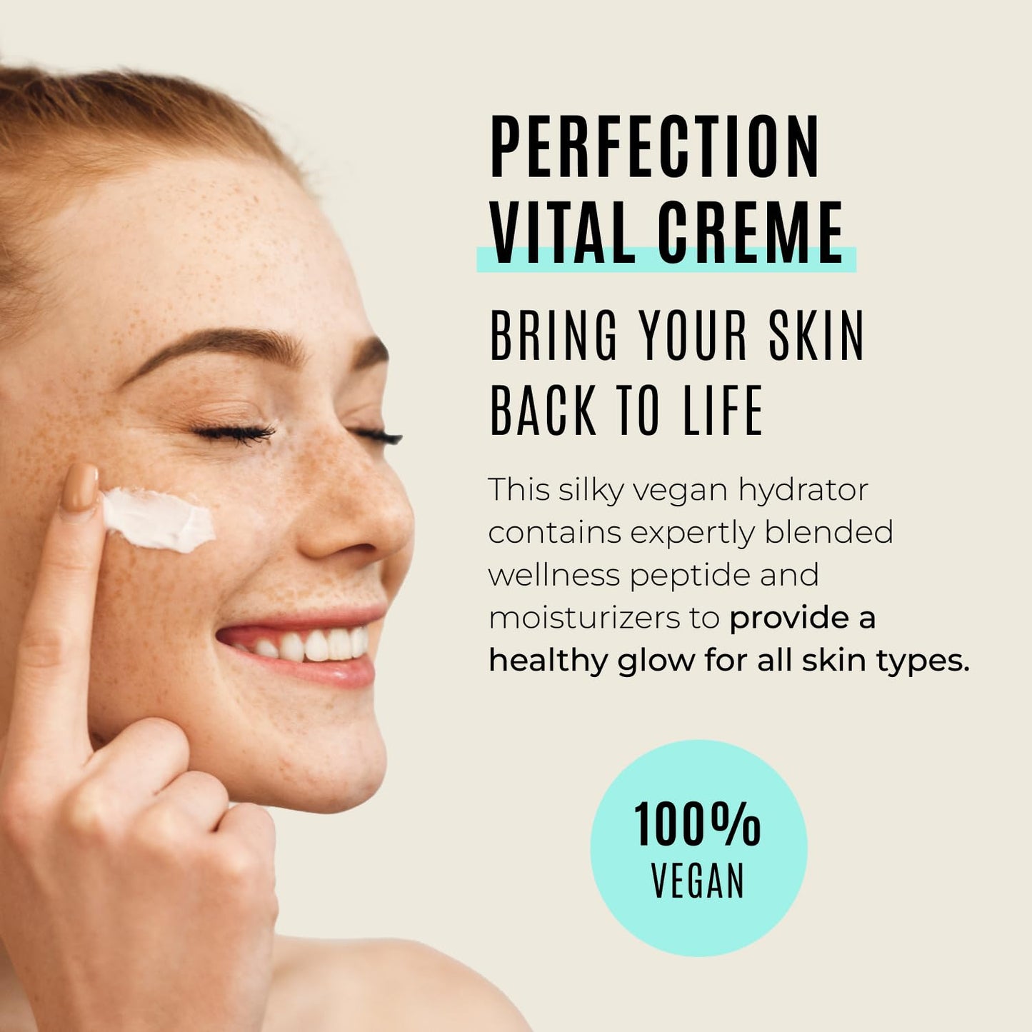 Malibu C Perfection Vital Crème - Daily Face Moisturizer for Dry Skin with Peptide & Pro Vitamin B5 - Hydrating Moisturizer for Fine Lines, Wrinkles Beauty & Personal Care Malibu C