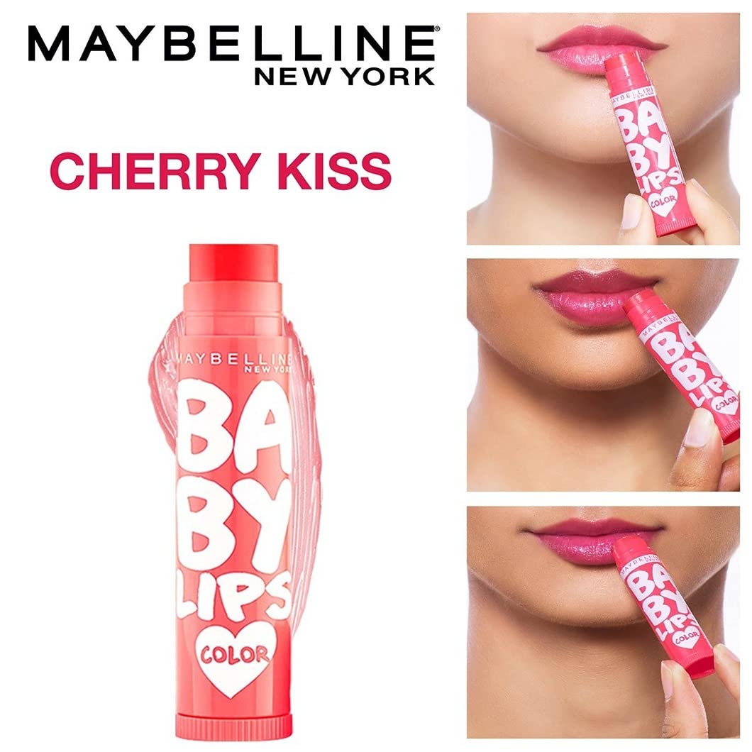 Maybelline Baby Lips Color SPF 11 Lip Balm 4g Cherry Kiss - (Indian Version) Beauty and Personal Care MAYBELLINE