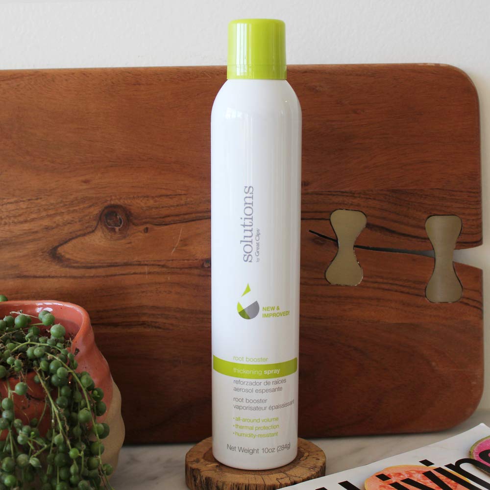 GREAT CLIPS Solutions Root Booster Thickening Spray, 10oz | Protects Against Humidity & Heat Damage | Adds Volume, Body & Lift | For Fine to Medium Beauty & Personal Care GREAT CLIPS