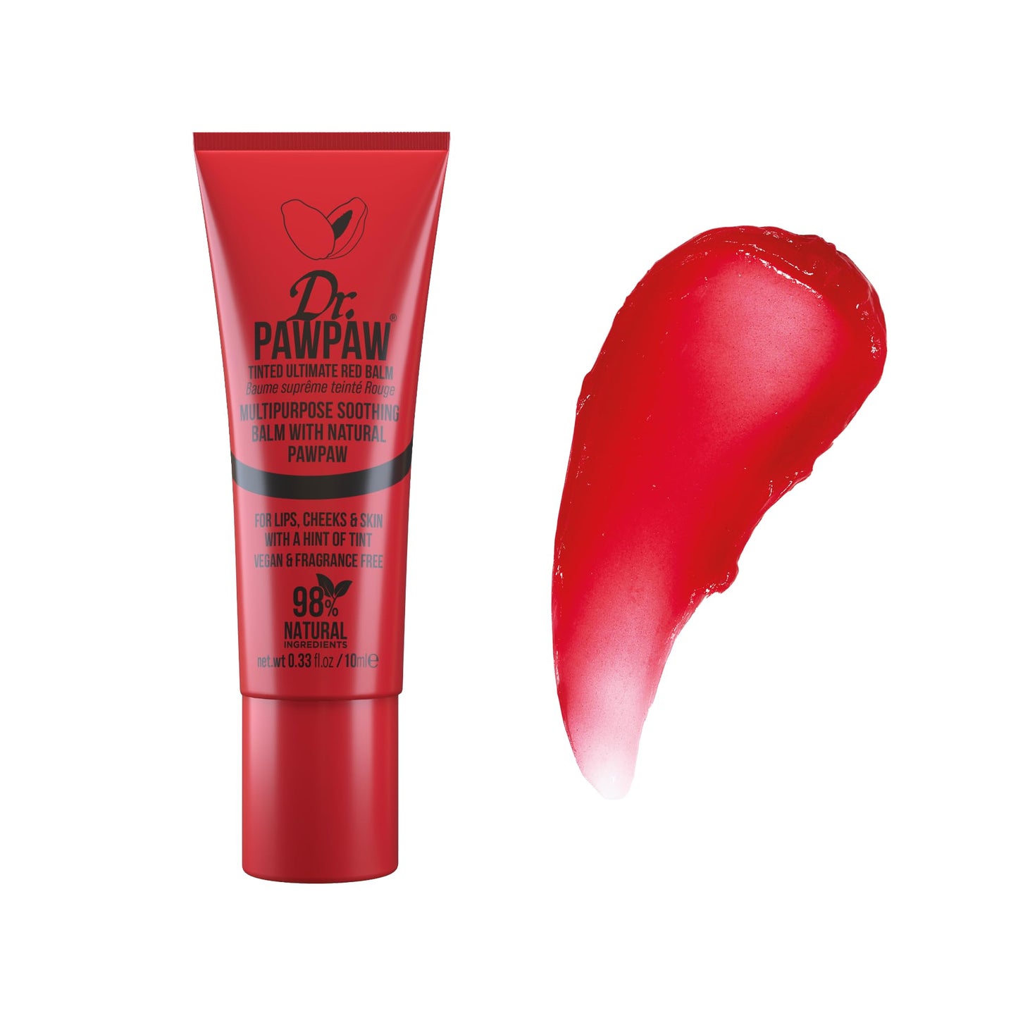 Dr. PawPaw Multipurpose Tinted - Lip Moisturizer with Buildable Color - Natural Tinted Lip Balm - Safe for Sensitive Skin - Ultimate Red - 0.33 oz Beauty and Personal Care Dr. PAWPAW ORIGINAL BALM