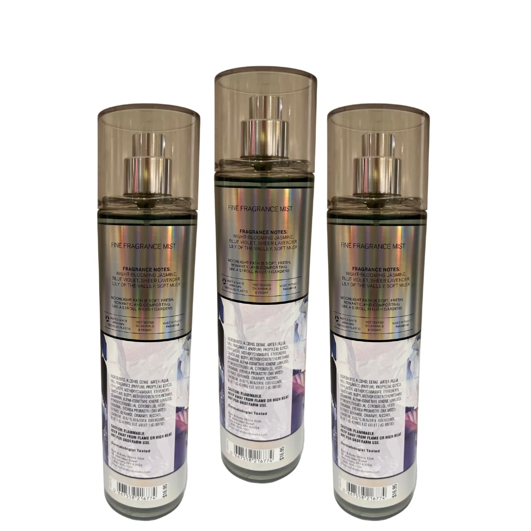 Bath & Body Works Moonlight Path Fine Fragrance Mist 8oz - Pack of 3 Beauty & Personal Care Bath & Body Works