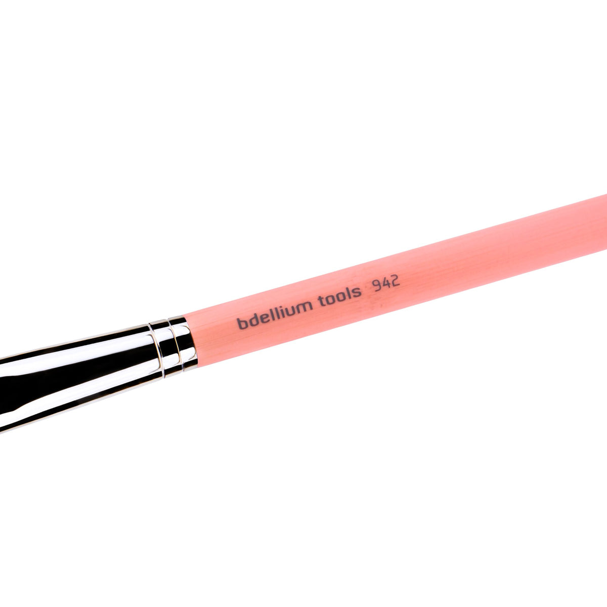 Bdellium Tools Professional Makeup Brush - Pink Bambu Series 942 Slanted Contour - With Soft Synthetic Fibers, For Adding Dimension to the Face (Pink