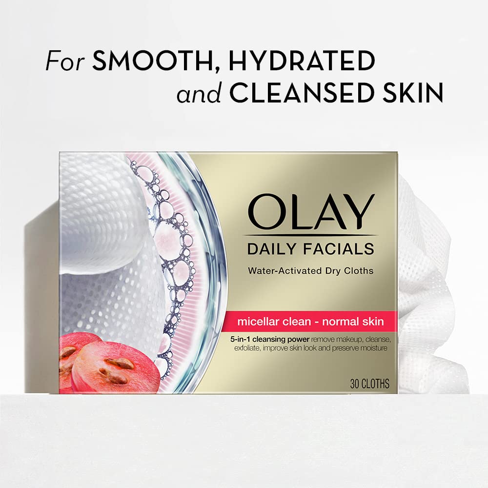 Olay 4-In-1 Daily Facial Cloths, Normal Skin 33 Count, Packaging May Vary Beauty & Personal Care Olay