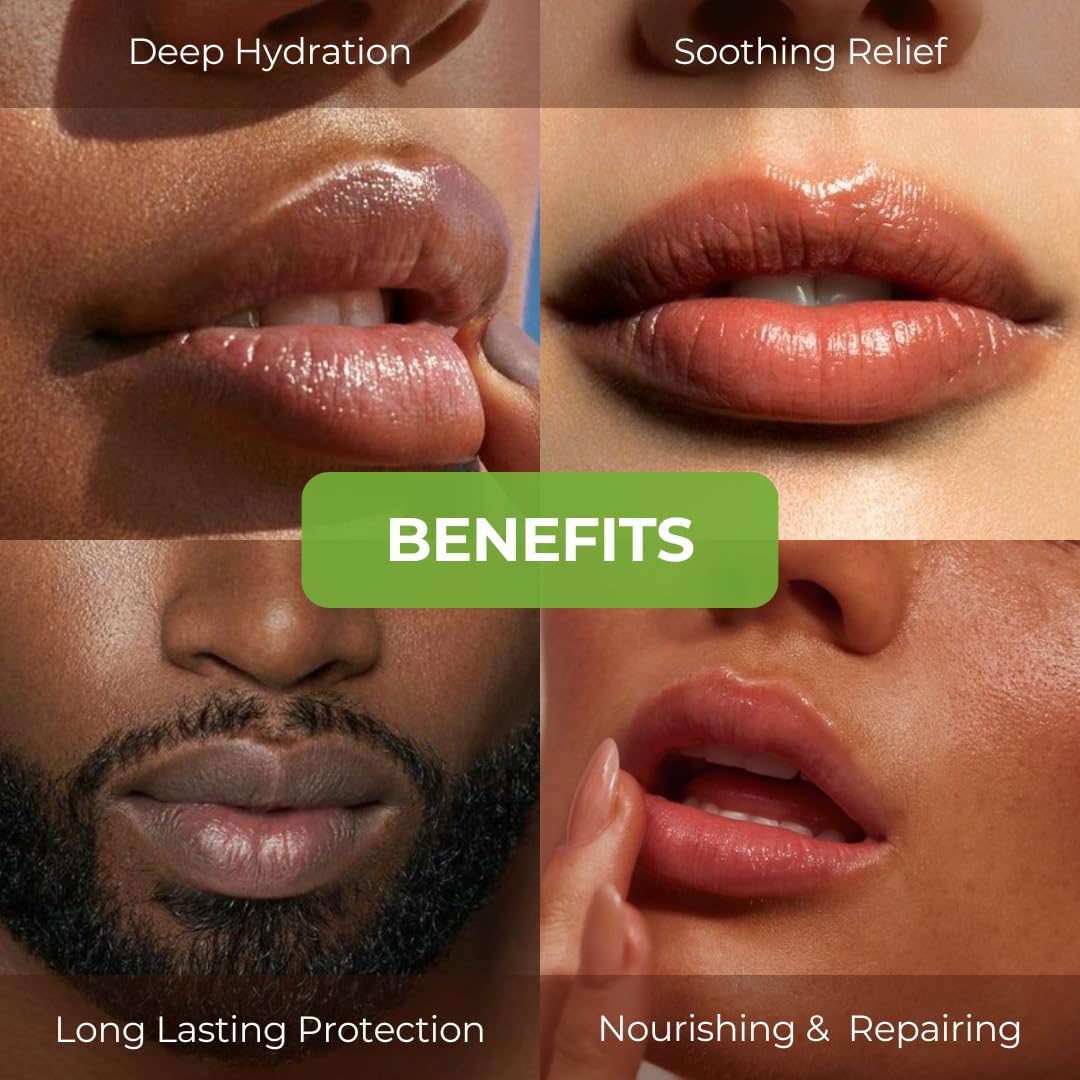 RaGaNaturals Natural Unscented Lip Balm - Original Beeswax, Shea Butter, Jojoba Oil, Vitamin E - Unflavored Chapstick Smooth, Hydrating, Moisturize Beauty and Personal Care RaGaNaturals