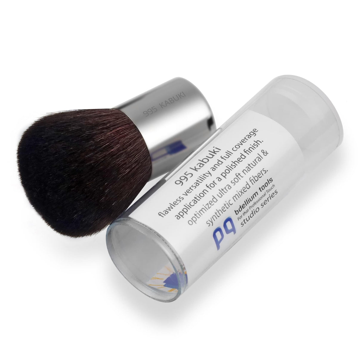 Bdellium Tools Professional Makeup Brush - Studio Series 995 Kabuki - With Soft Synthetic and Natural Mixed Fibers, For Full Coverage Application