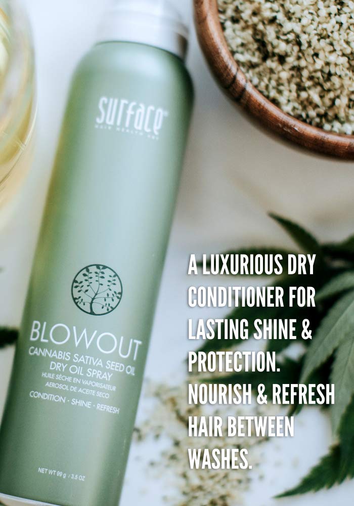 Surface Hair - Blowout Dry Oil Spray - Organic Ingredients for Women and Men, Heat-Resistant with Babassu Oil for Lightweight Conditioning for Longer Beauty & Personal Care SURFACE