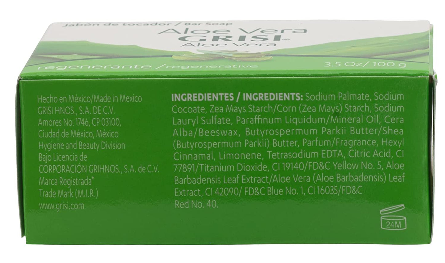 Grisi Aloe Vera Soap, Cleansing Soap with Aloe Vera, Soothing and Refreshing your Skin, 6-Pack of 3.5 Oz each, 6 Bar Soaps Beauty & Personal Care Grisi