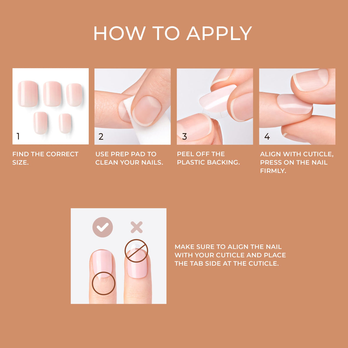KISS imPRESS No Glue Mani Press On Nails, , 'Effortless Finish', Nude, Short Size, Squoval Shape, Includes 30 Nails, Prep Pad, Instructions Sheet, 1
