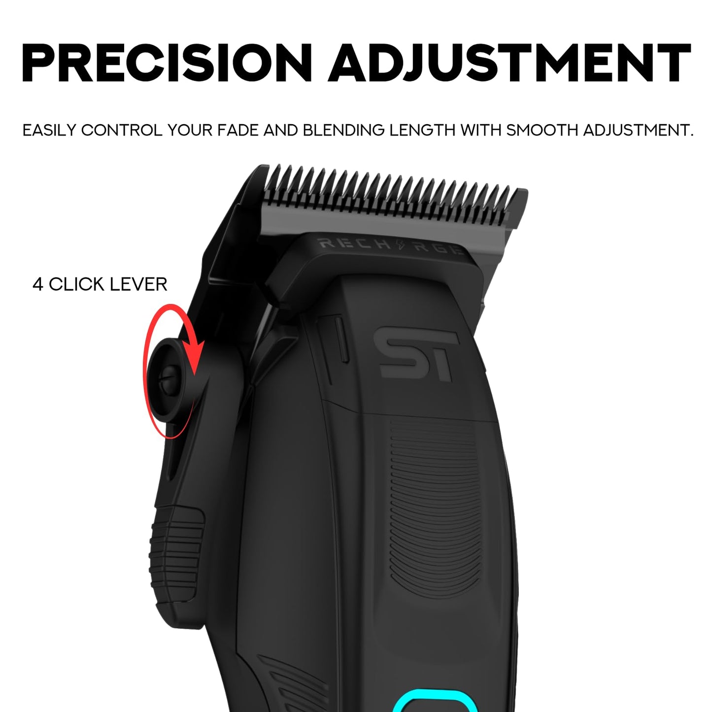 Supreme Trimmer Recharge Clipper - Professional Hair Clipper with 2 Removable Batteries, Brushless Motor, Smart Charge Stand, USB-C Charge & DLC Beauty and Personal Care Supreme Trimmer