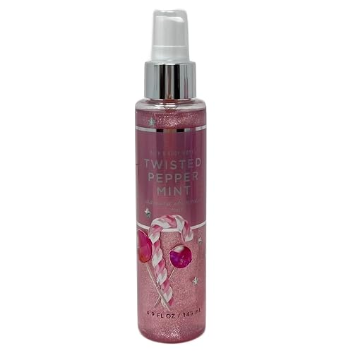 Bath & Body Works Twisted Peppermint 4.9 Oz Diamond Shimmer Mist, 4.9 Ounce Beauty & Personal Care Bath & Body Works