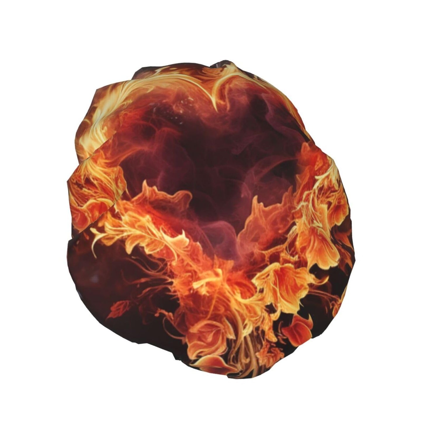 Fire Flowers And Heart Shower Cap For Women Reusable Double Layers Bathing Bath Cap Hair Caps Waterproof Elastic Band Ladies Spa Salon Shower Hat Hair Beauty and Personal Care GDSHJKLW