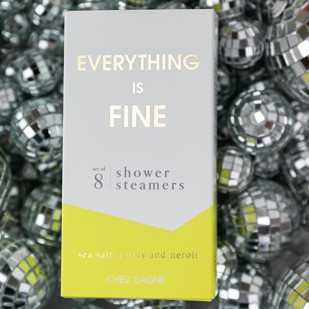 Aromatherapy Shower Steamers - Everything is Fine - Sea Salt Citrus + Neroli, Set of 8 - Vegan, Cruelty-Free, Made in USA - Paraben, Sulfate Beauty and Personal Care Chez Gagné