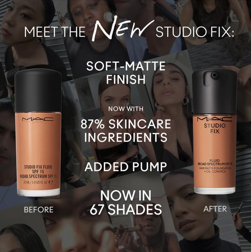 MAC Studio Fix Fluid SPF 15 24HR Matte Foundation + Oil Control NW20, Beige Beauty & Personal Care MAC