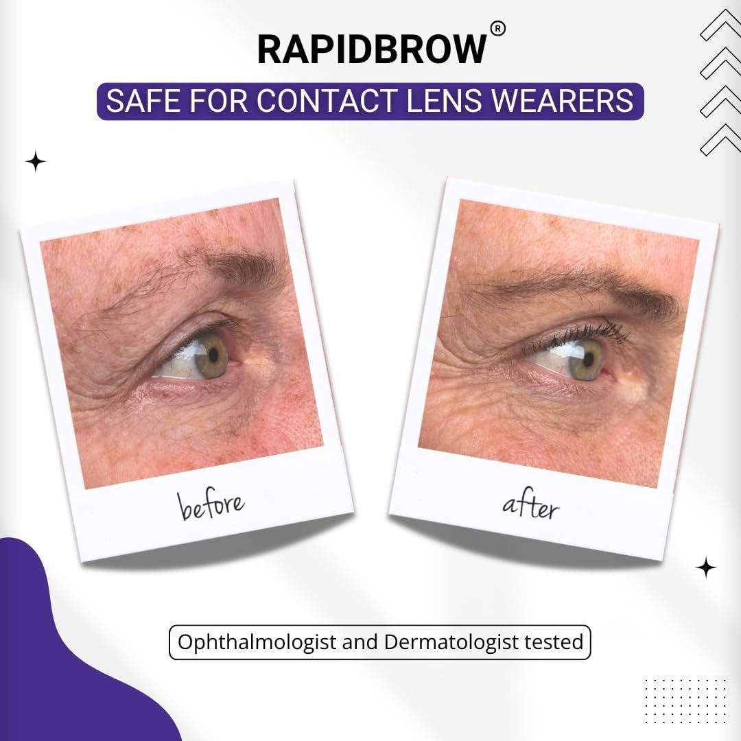 rapidBrow Eyebrow Enhancing Serum 3 mL - Hydrating Hair Serum for Visibly Thicker-Looking Brows with Hexatein 2 Complex Beauty & Personal Care RapidBrow