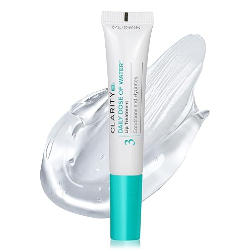 ClarityRx Daily Dose of Water Lip Treatment, Hydrating Hyaluronic Acid Lip Booster, Plant-Based & Natural (0.4 oz) Beauty & Personal Care ClarityRx