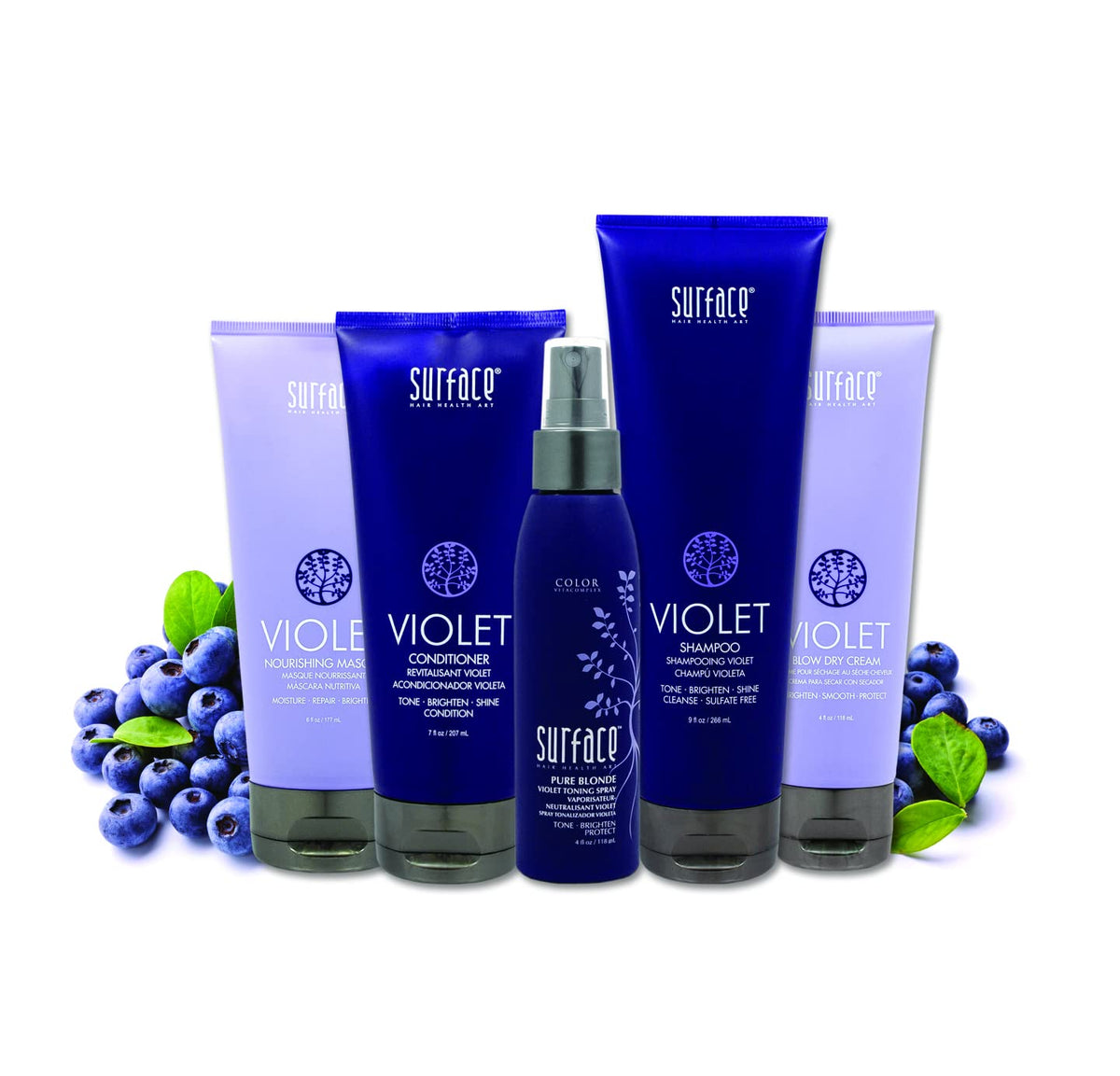 Surface Hair - Pure Blonde Violet Blow Dry Cream - Tones, Brightens & Protects Hair - 4 fl oz Beauty & Personal Care SURFACE